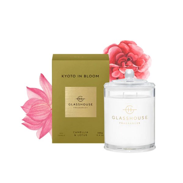 Glasshouse Fragrances Soy Candle - Kyoto in Bloom 