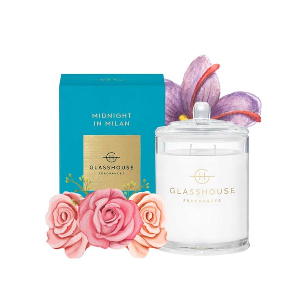 Glasshouse Fragrances Soy Candle 380g - Midnight In Milan