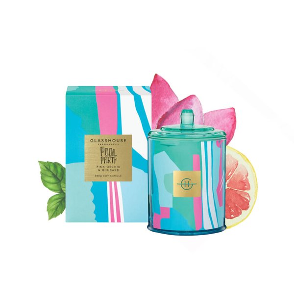 Glasshouse Fragrances Soy Candle 380g - Pool Party (Limited Edition)