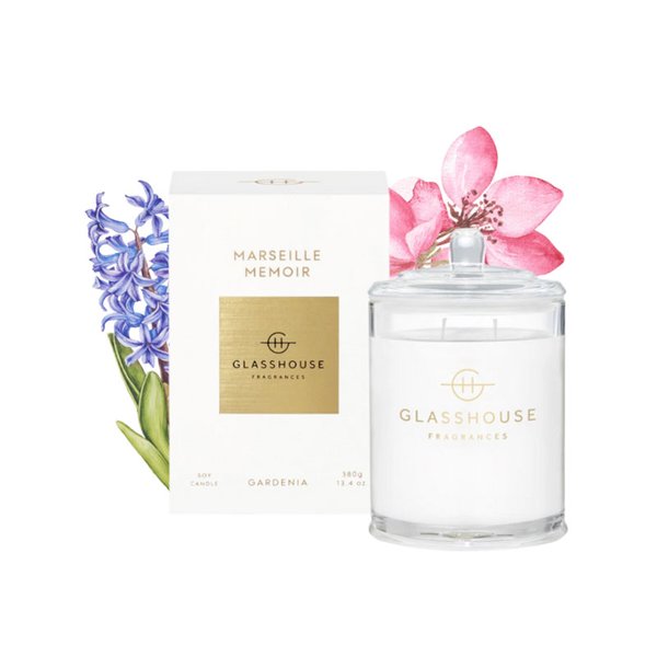 Glasshouse Fragrances Soy Candle - Marseille Memoir 
