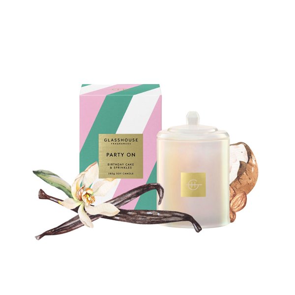 Glasshouse Fragrances Soy Candle 380g - Party On (Limited Edition)