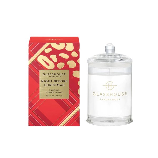 Glasshouse Fragrances Soy Candle Night Before Christmas - 60g Year'2022 Limited Edition