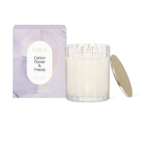 Circa Cotton Flower & Freesia Soy Candle - 350g