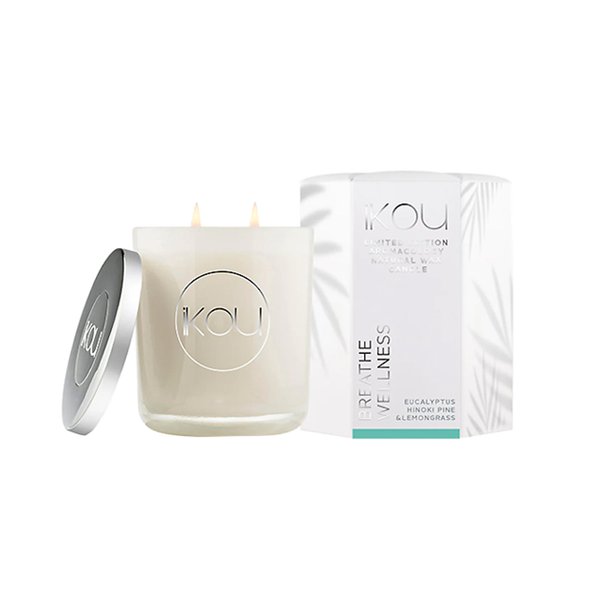 iKOU Glass Candle - Breathe Wellness