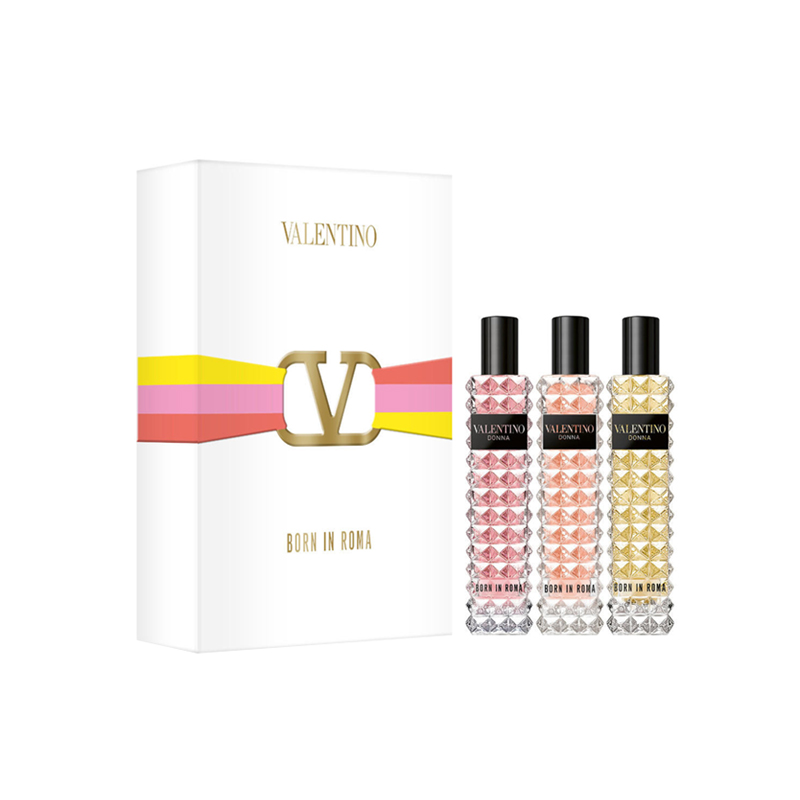 Valentino Born in Roma 3pcs EDT Spray 3.4oz, 0.5oz + shower
