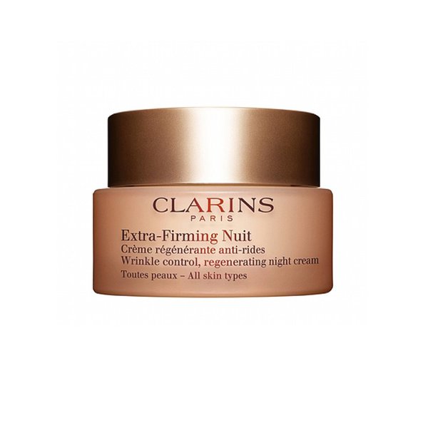 Clarins Extra-Firming Wrinkle Control, Regenerating Night Cream for All Skin Types - 50ml *(Short Expiry)