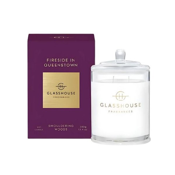 Glasshouse Fragrances Soy Candle 380g - Fireside In Queenstown
