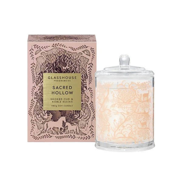 Glasshouse Fragrances Soy Candle 380g - Sacred Hollow (Winter Edition)
