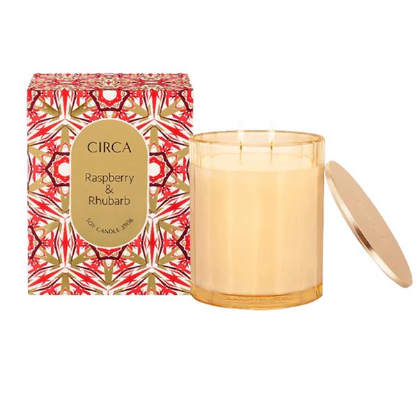 Circa Raspberry & Rhubarb Soy Candle - 350g (Limited Edition)