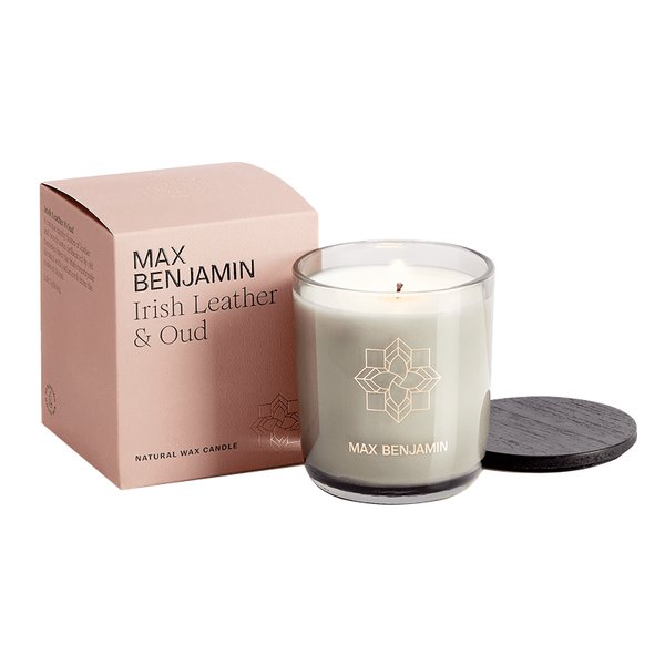 Max Benjamin Candle 210g - Irish Leather & Oud (New Packaging)