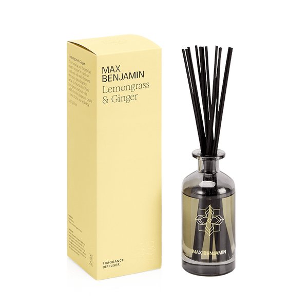 Max Benjamin Fragrance Diffuser 150ml - Lemongrass & Ginger (New Packaging)
