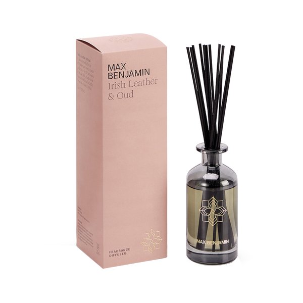 Max Benjamin Fragrance Diffuser 150ml - Irish Leather & Oud (New Packaging)