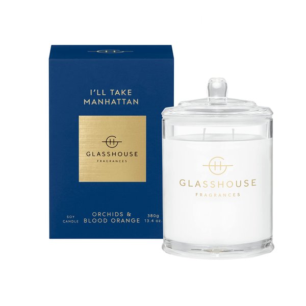Glasshouse Fragrances Soy Candle 380g - I'll Take Mahanttan