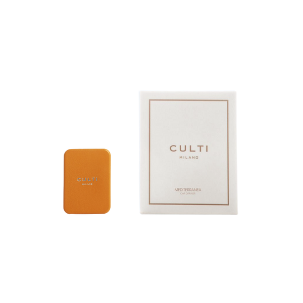 Culti Milano Leather Car Diffuser Orange - Mediterranea