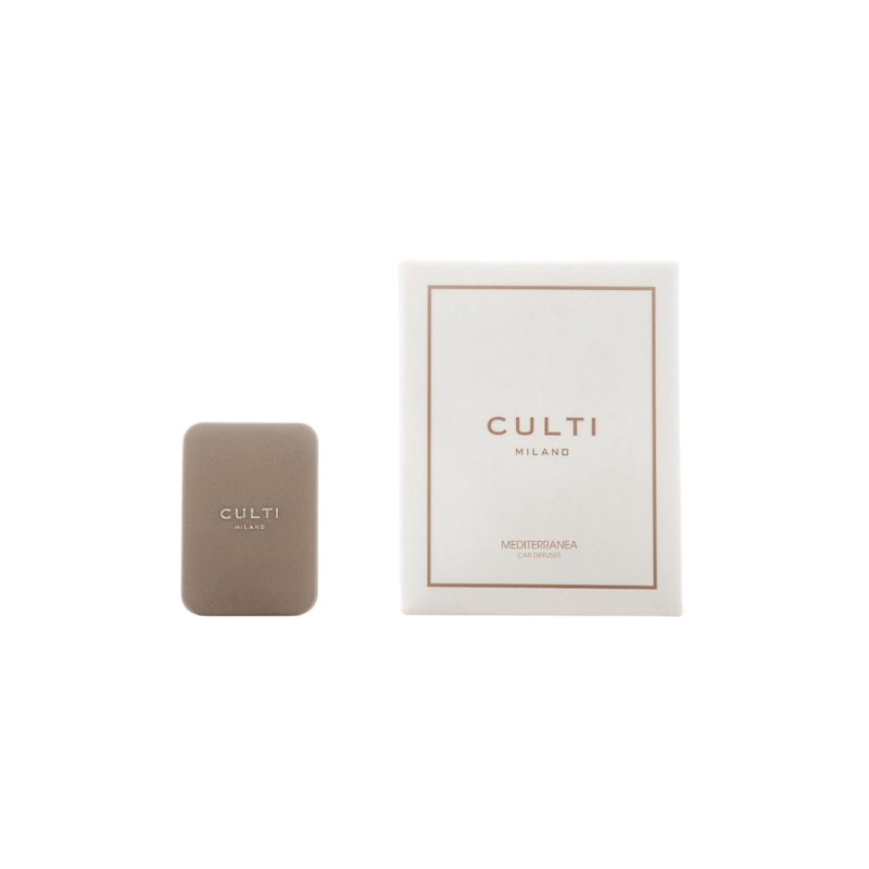 Culti Milano Leather Car Diffuser Taupe - Mediterranea