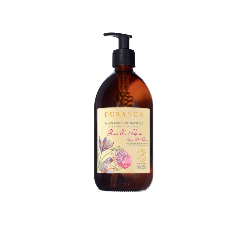 Durance Liquid Soap 500ml - Rose & Saffron