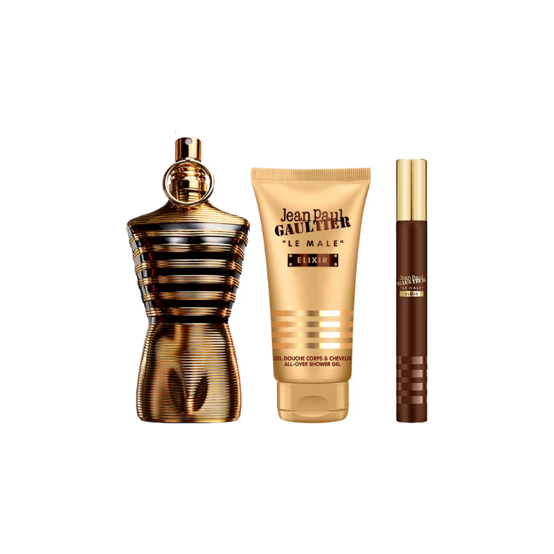Jean Paul Gaultier Le Male Elixir Perfume 3 Piece Gift Set