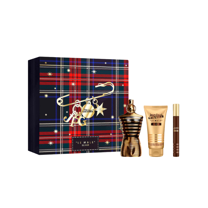 Jean Paul Gaultier Le Male Elixir Perfume 3 Piece Gift Set
