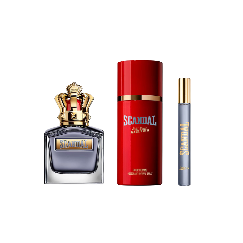 Jean Paul Gaultier Scandal Pour Homme Eau de Toilette 3 Piece Gift Set