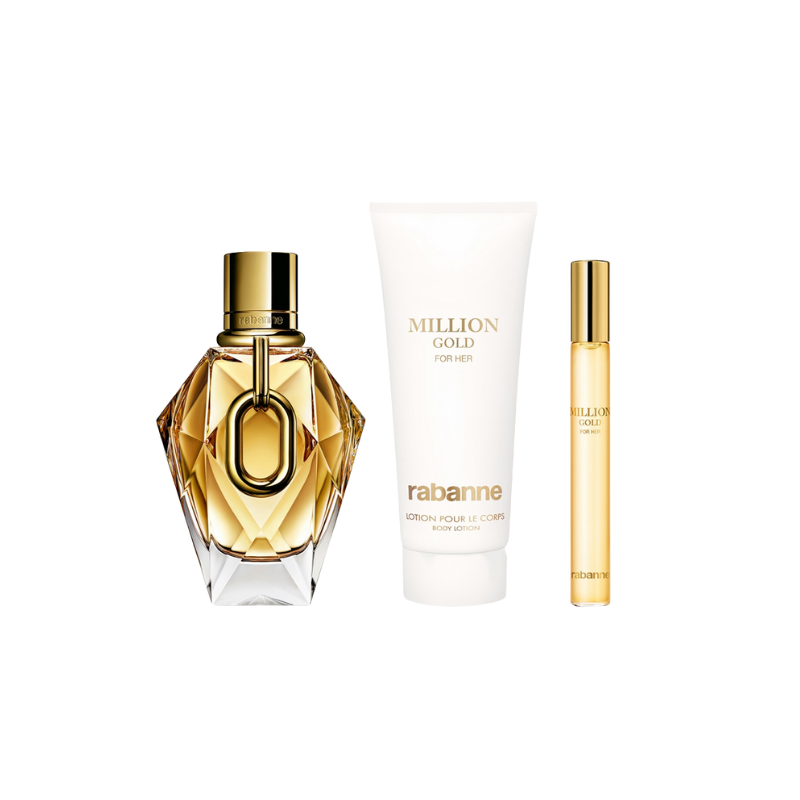 Rabanne Million Gold For Her Eau de Perfume 3 Piece Gift Set