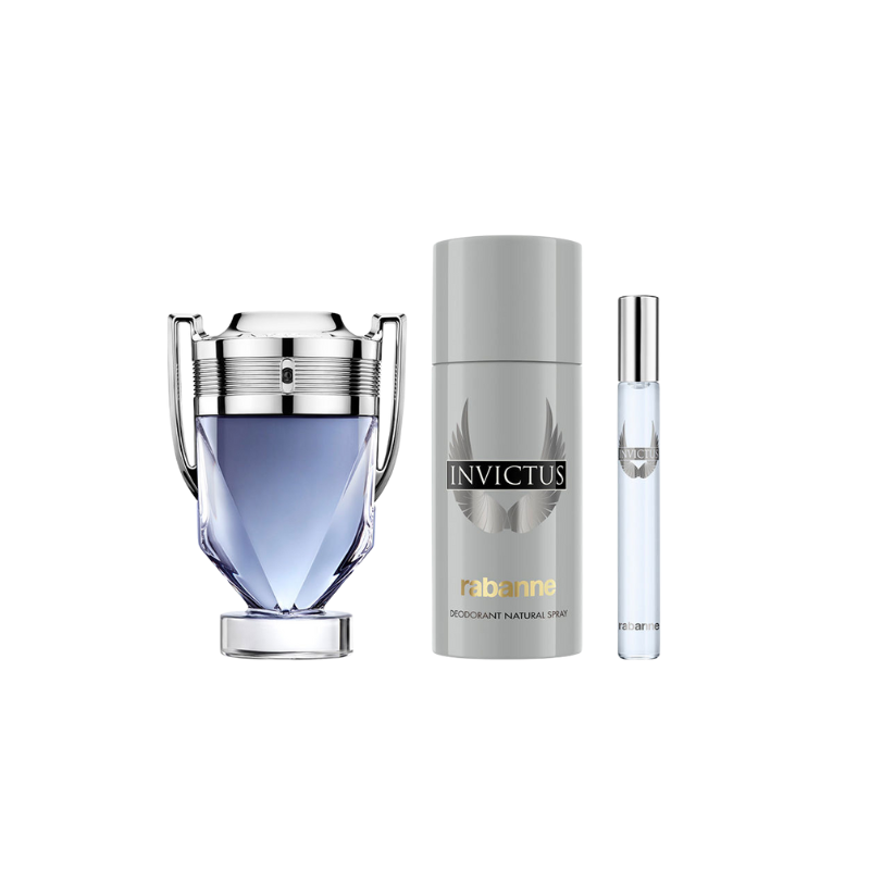 Rabanne Invictus Eau de Toilette 3 Piece Gift Set