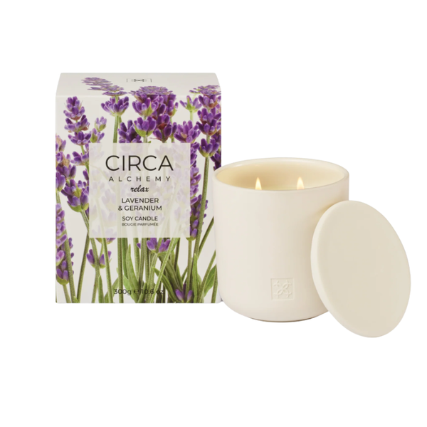 Circa Alchemy Relax Lavender & Geranium Soy Candle - 300g