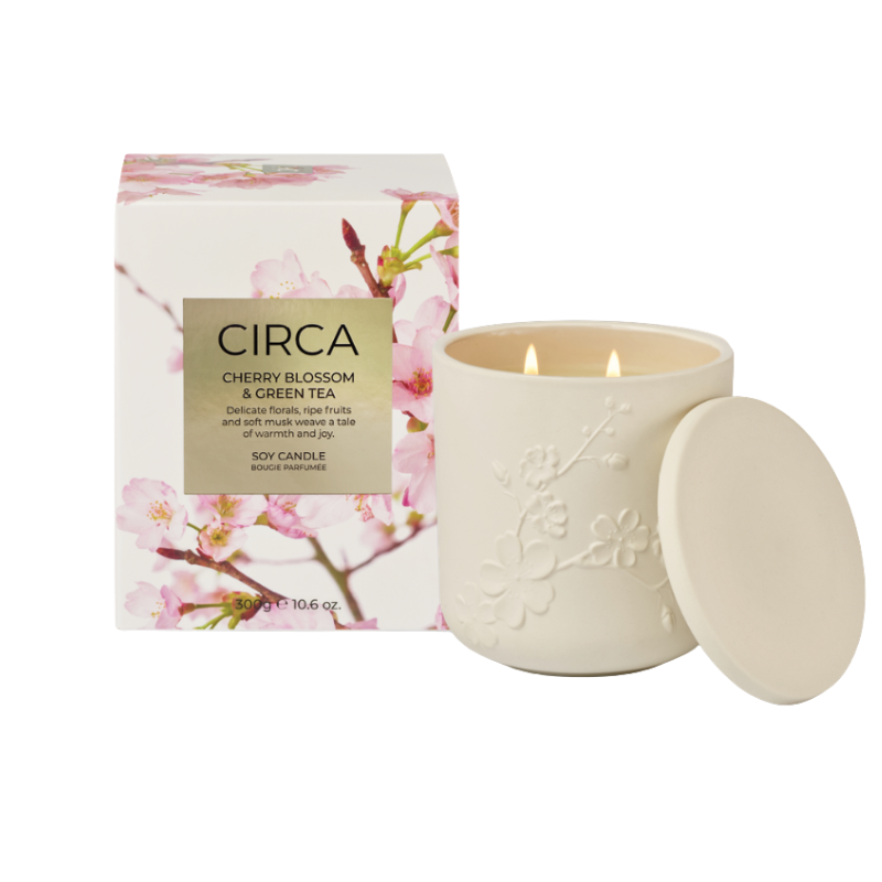 Circa Cherry Blossom & Green Tea Soy Candle - 300g (Limited Edition)