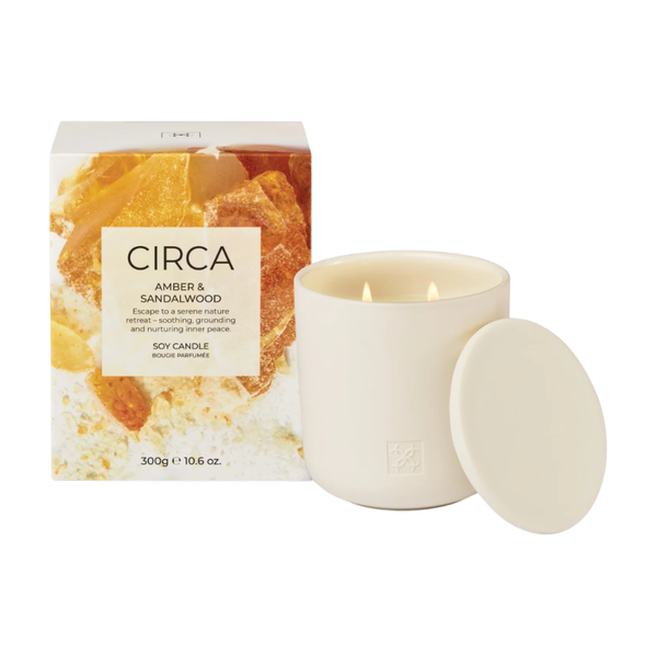 Circa Amber & Sandalwood Soy Candle - 300g