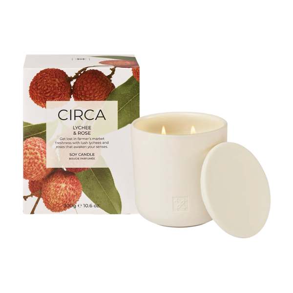 Circa Lychee & Rose Soy Candle - 300g