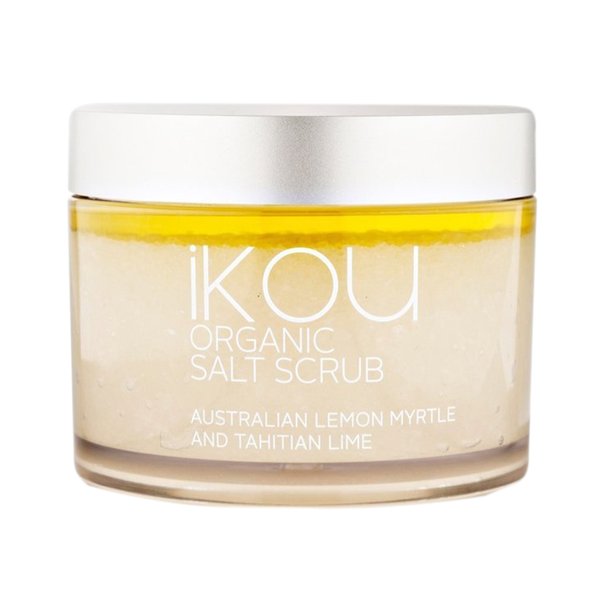 iKOU Organic Salt Scrub - Australian Lemon Myrtle & Tahitian Lime, 300g