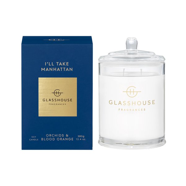Glasshouse Fragrances Soy Candle 380g - I'll Take Mahanttan