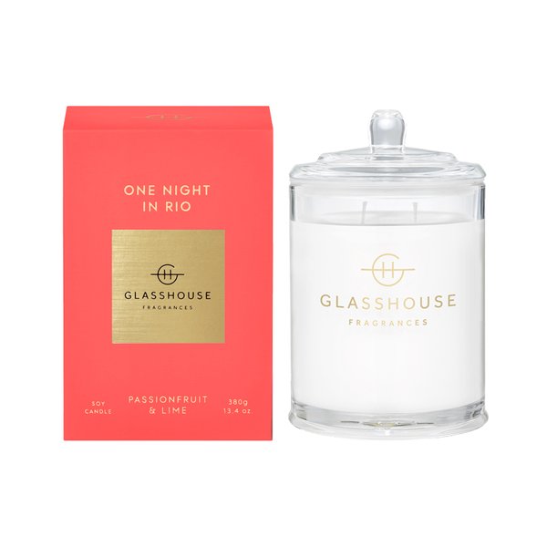 Glasshouse Fragrances Soy Candle - One Night In Rio 