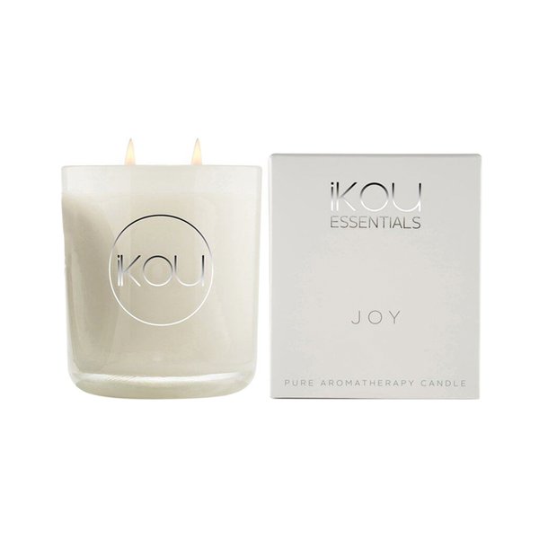 iKOU Essentials Large Glass Candle - Joy, 450g