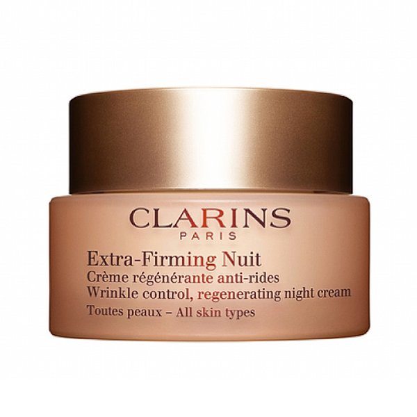 Clarins Extra-Firming Wrinkle Control, Regenerating Night Cream for All Skin Types - 50ml *(Short Expiry)