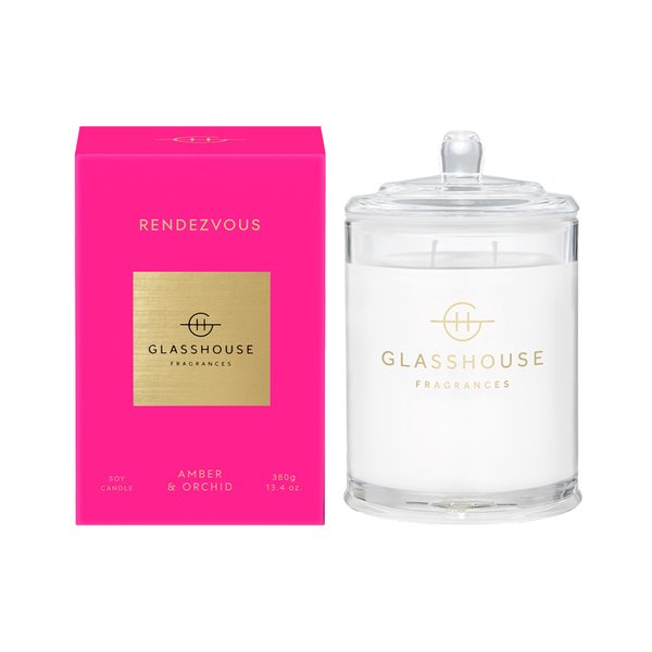 Glasshouse Fragrances Soy Candle - Rendezvous 