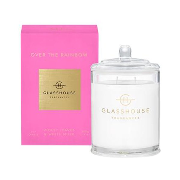 Glasshouse Fragrances Soy Candle 380g - Over the Rainbow 