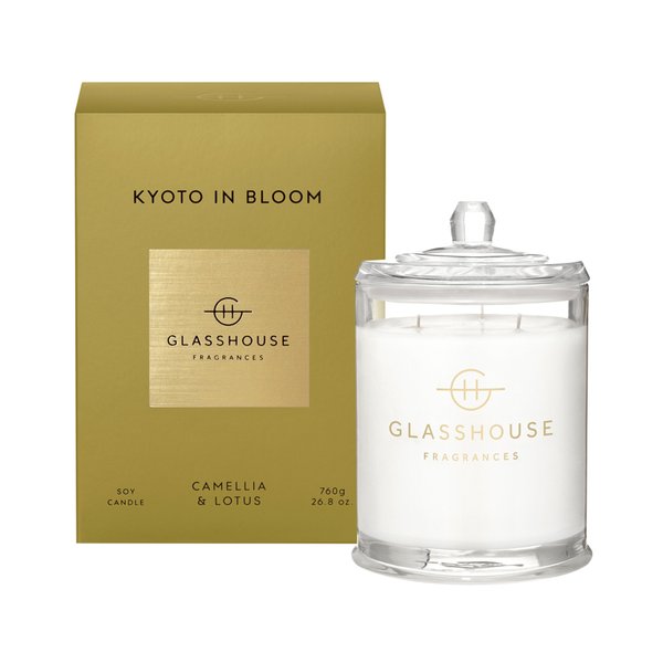 Glasshouse Fragrances Soy Candle 760g - Kyoto in Bloom 