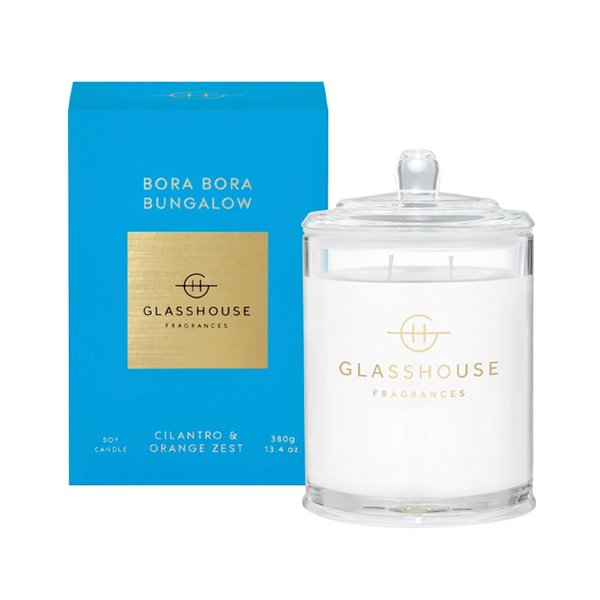 Glasshouse Fragrances Soy Candle 380g - Bora Bora Bungalow