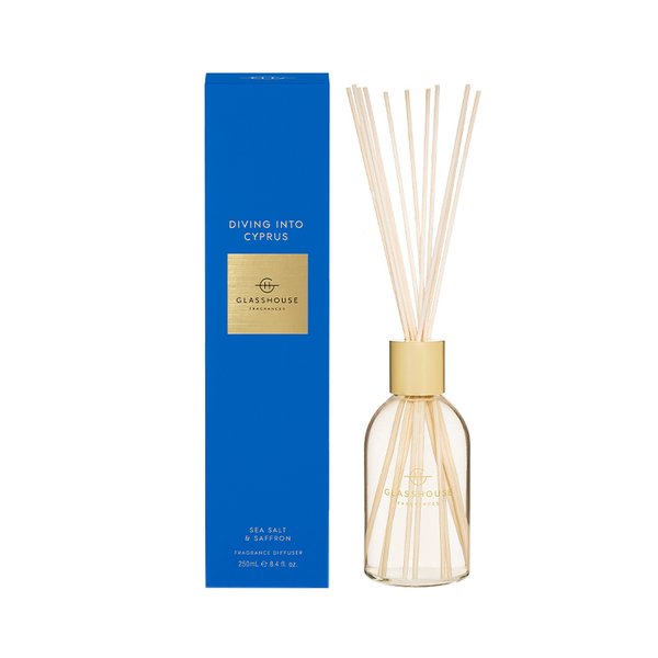 Glasshouse Fragrances Diffuser 250ml - Diving into Cyprus