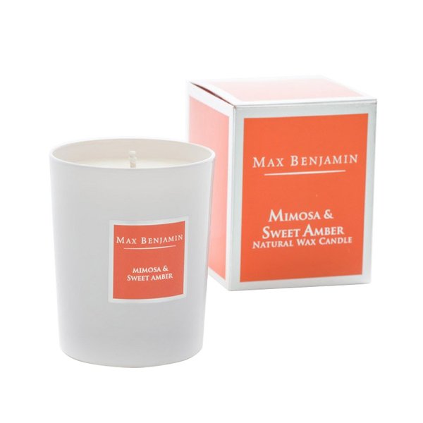 Max Benjamin Classic Candle - Mimosa & Sweet Amber 190g