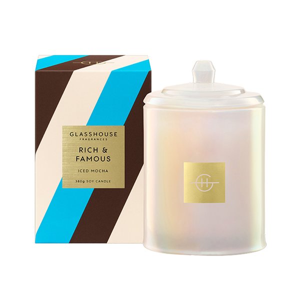 Glasshouse Fragrances Soy Candle 380g - Rich & Famous (Limited Edition)